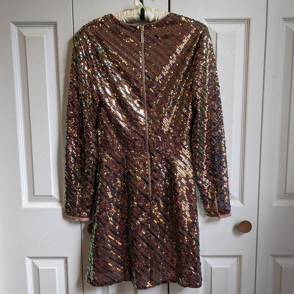 Ted Baker London Stripe Sequin Mini Dress - Picture 3 of 6